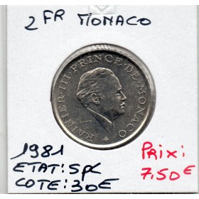 Monaco Rainier III 2 Francs 1981 Spl, Gad.151
