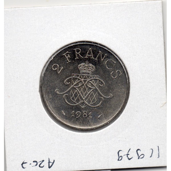 Monaco Rainier III 2 Francs 1981 Spl, Gad.151