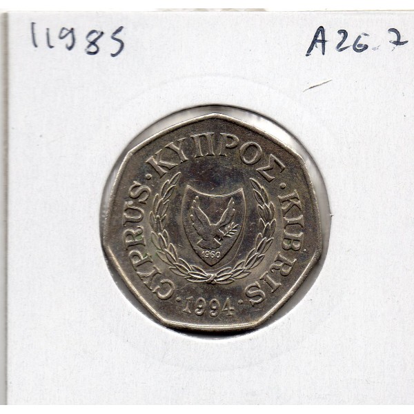 Chypre 50 cents 1994 Spl, KM.66 Europe et le taureau