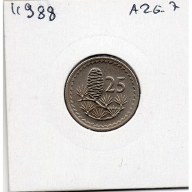 Chypre 25 Mils 1973 Spl, KM.40 Cône de cedre