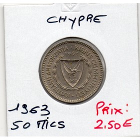 Chypre 50 Mils 1963 Spl, KM.41 raisins