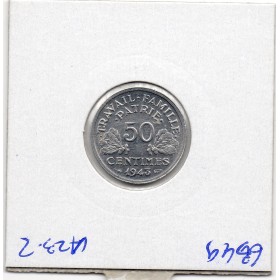 50 centimes Francisque Bazor 1943 Légère Sup+