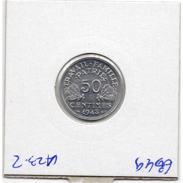 50 centimes Francisque Bazor 1943 Légère Sup+