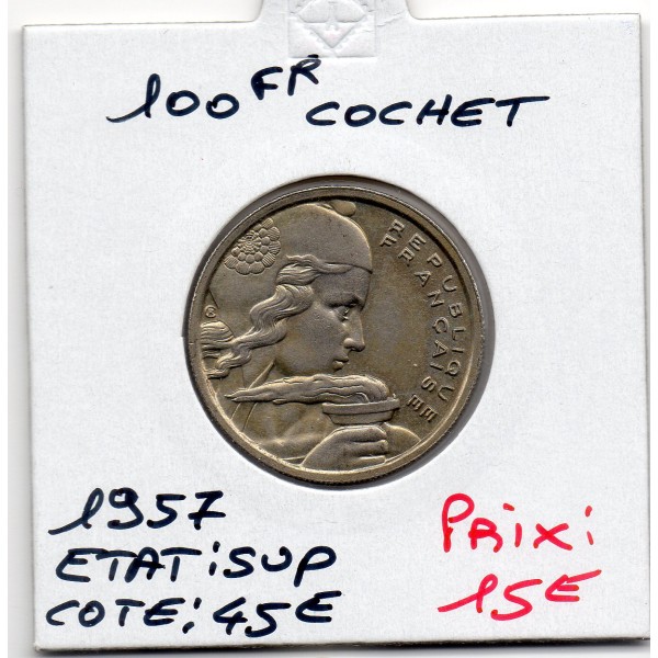 100 francs Cochet 1957 Sup