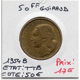 50 francs Coq Guiraud 1954 B TTB