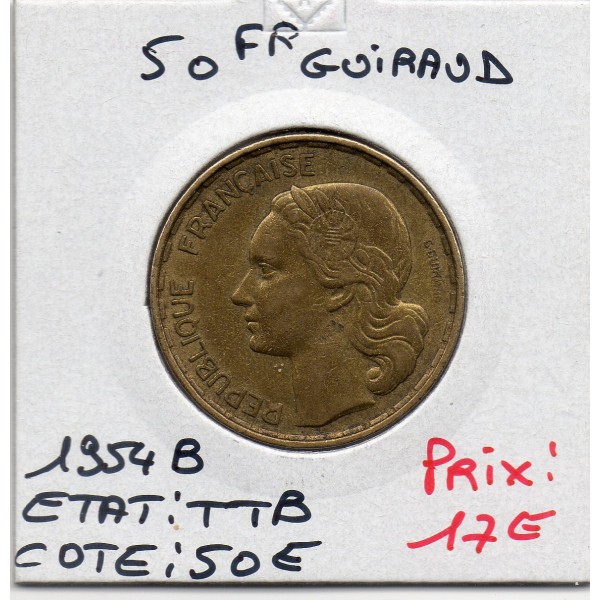50 francs Coq Guiraud 1954 B TTB