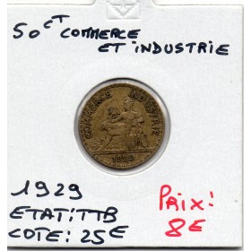 Bon pour 50 centimes Commerce Industrie 1929 TTB