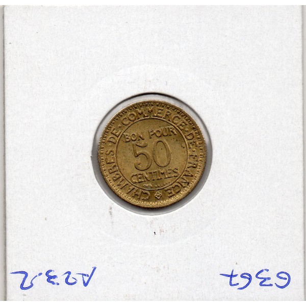 Bon pour 50 centimes Commerce Industrie 1923 Sup+