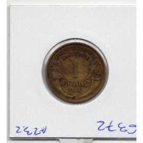 AOF Afrique Occidentale Française 1 Franc 1944 TTB, Lec.2 Morlon
