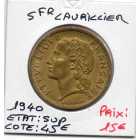 5 francs Lavrillier 1940 Sup