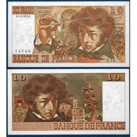 10 Francs Berlioz, TTB, 1.8.1974 Billet de la banque de France