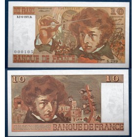 10F Francs Berlioz, TTB, 2.6.1977 Billet de la banque de France