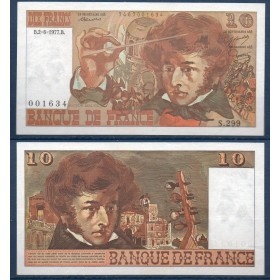10F Francs Berlioz, TTB+, 2.6.1977 Billet de la banque de France