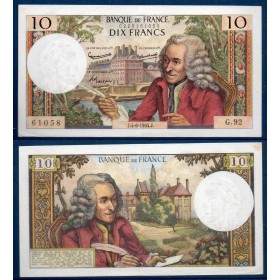 10 Francs Voltaire, TTB, 4.6.1964 Billet de la banque de France