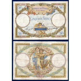 50 Francs LOM, TB, 21.12.1933 Billet de la banque de France