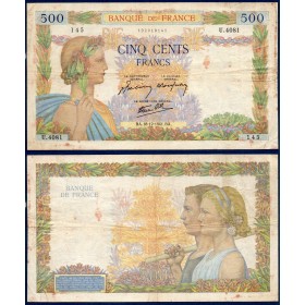 500 Francs La Paix, TB, 18.12.1941, Billet de la banque de France