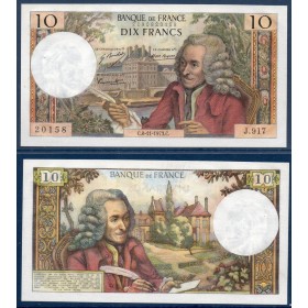 10 Francs Voltaire, Spl, 8.11.1973 Billet de la banque de France