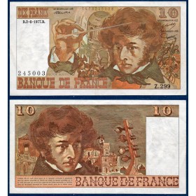 10F Francs Berlioz, TTB, 2.6.1977 Billet de la banque de France