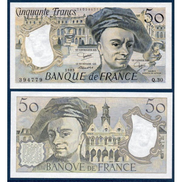 50 Francs Quentin, Spl, 1987 Billet de la banque de France