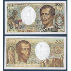 200 Francs Montesquieu, Sup,1981 Billet de la banque de France