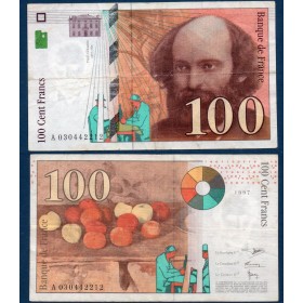100 Francs Cézanne, TB Lettre A, 1997 Billet de la banque de France