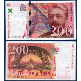 200 Francs Eiffel, TTB, 1999 Billet de la banque de France
