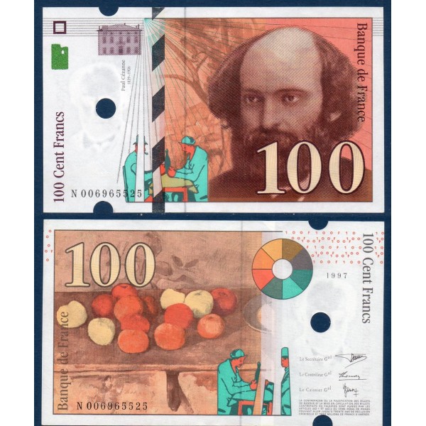 100 Francs Cézanne Annulé, Sup, 1997 Billet de la banque de France
