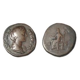 Sesterce de Lucille (164-169), RIC.1746 IVNO atelier Rome