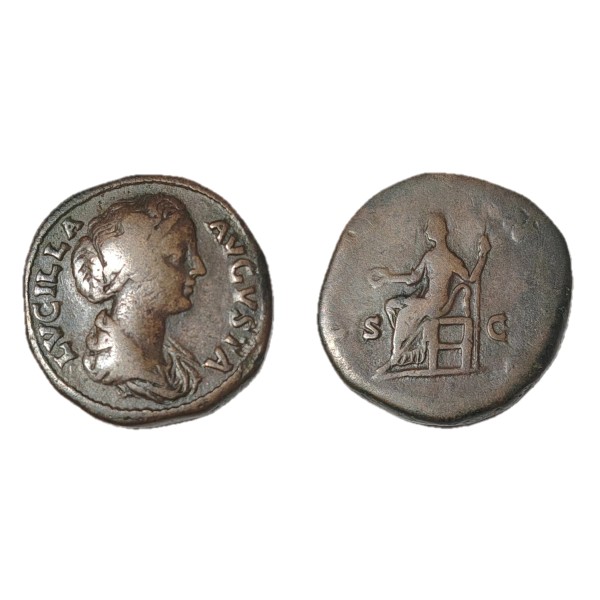 Sesterce de Lucille (164-169), RIC.1746 IVNO atelier Rome