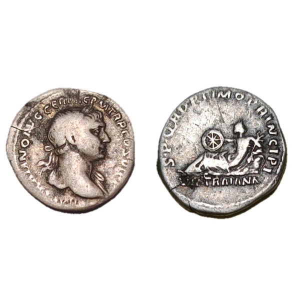 Denier de Trajan (113) RIC.266 sear 3173 Rome via traiana