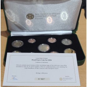 Coffret BE Irlande 2026, Série des 8 pièces € + 2€ commémorative
