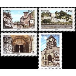 Timbre France Yvert No 4949-4952 les chemin de Saint Jacques de Compostelle