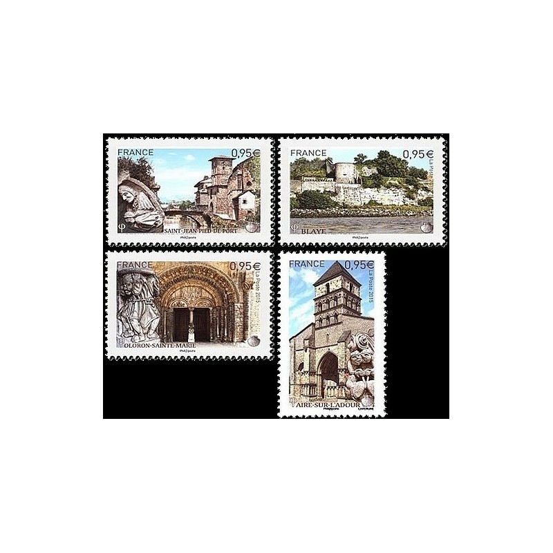 Timbre France Yvert No 4949-4952 les chemin de Saint Jacques de Compostelle