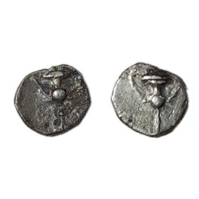 Calabre, Tarente obole argent (-280 à -228) Kantharos