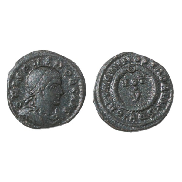 AE3 Crispus (321), RIC.87 CAESARVM NOSTRORVM Aquilée