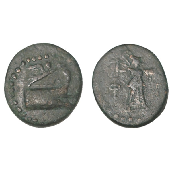 Lycie, Phaselis ae18 unité Cuivre (-200 à -100) Athena galère