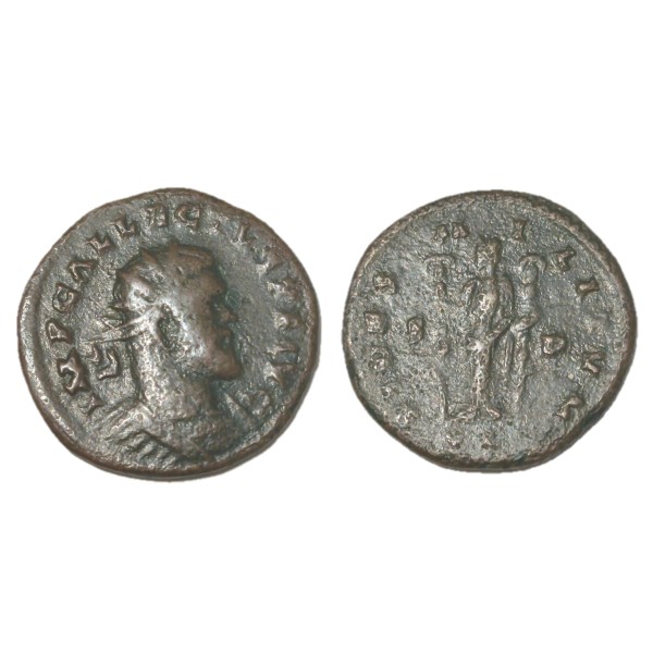 Antoninien d'Allectus (293-296) Ric.69 FIDES MILITVM Colchester