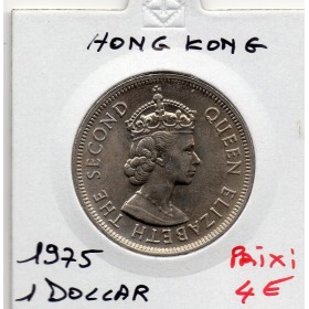 Hong Kong 1 dollar 1975 Spl, KM.35 1er portrait