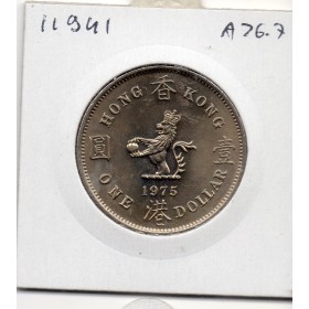 Hong Kong 1 dollar 1975 Spl, KM.35 1er portrait