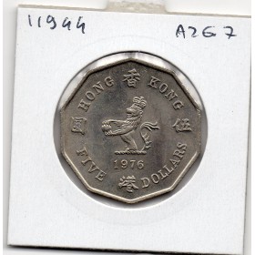 Hong Kong 5 dollar 1976 Spl, KM.39 2eme portrait
