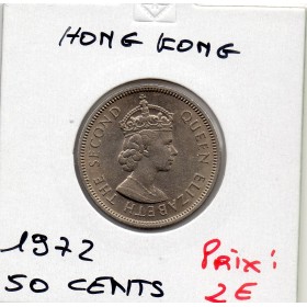 Hong Kong 50 cents 1972 Sup, KM 34 1er portrait