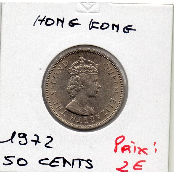 Hong Kong 50 cents 1972 Sup, KM 34 1er portrait