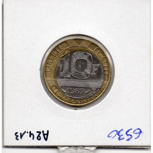 10 francs Génie bastille 1991 Sup fautée coeur decentré