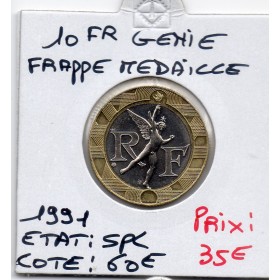 10 francs Génie bastille 1991 Spl BU frappe Médaille