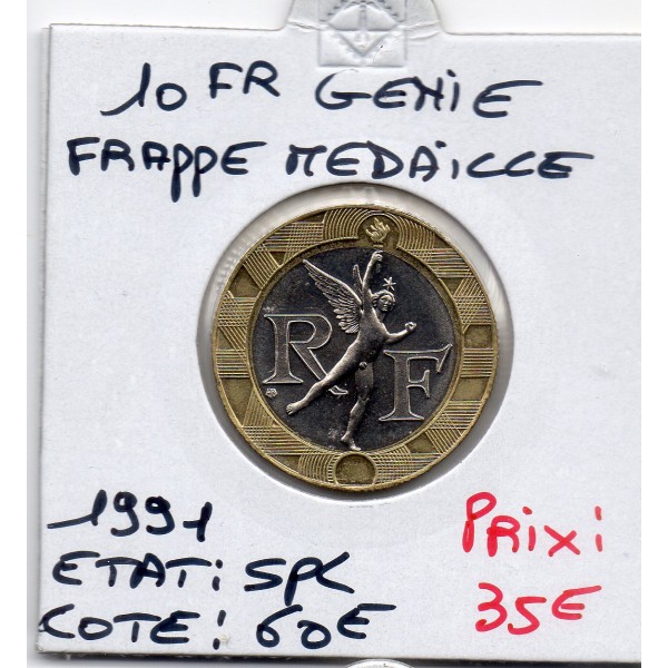 10 francs Génie bastille 1991 Spl BU frappe Médaille