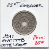 25 centimes Lindauer 1917 soulignée TTB