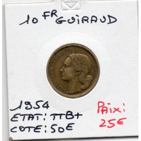 10 francs Coq Guiraud 1954 TTB+