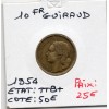 10 francs Coq Guiraud 1954 TTB+