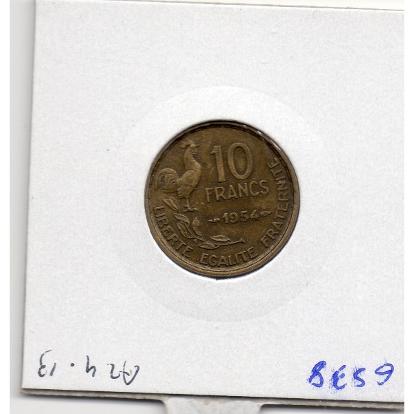 10 francs Coq Guiraud 1954 TTB+