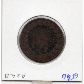 5 centimes Dupré An 8 BB Strasbourg B